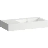 Laufen CLASSICS Waschtisch, rechteckig, Ablage links, 1 Hahnloch, mit Überlauf, 800x405x135mm, weiß glänzend, H510CL50001041