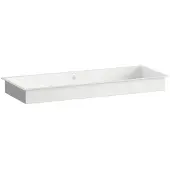 Laufen METAPHOR Einbauwaschtisch von unten, rechteckig, ohne Hahnloch, mit Überlauf, 1044x419x111mm, weiß glänzend, H513ME90001091