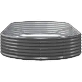 vidaXL Garten-Hochbeet Verzinkter Stahl 296 x 140 x 36 cm Anthrazit