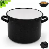 Tragar Traditioneller Emaillierter Stahl-Topf 22 cm Kochtopf