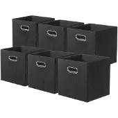 Merkloos Set aus 6 Faltbaren Aufbewahrungsboxen mit Griffen