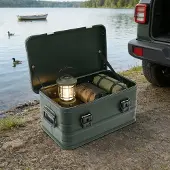 Merkloos Aluminium Aufbewahrungsbox mit Deckel und Gummidichtung