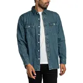 Levi's Langarmhemd "JACKSON WORKER", Herren, Gr. L, N-Gr, blau (chopper schwarz wash), Cord, Obermaterial: 100% Baumwolle, Hemden Langarmhemd