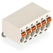 Wago 2091-1376/000-5000 1-Leiter-THT-Federleiste, abgewinkelt,Drücker,Push-in CAGE CLAMP,lichtgrau 209113760005000 - 100 Stück