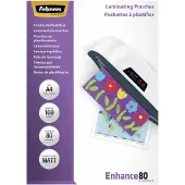 Fellowes Laminierfolien, matt, A4, 80 Micron, 100 St.