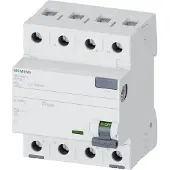 Siemens 5SV4444-0 FI-Schutzschalter, 4-polig, Typ AC, In: 40 A, 100 mA, Un AC: 400 V 5SV44440