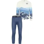 Chiemsee T-Shirt "Underwear Set Shirt + Pant", Herren, Gr. 3XL, blau (birch), Obermaterial: 95% Polyester, 5% Elasthan, Shirts T-Shirt, 2-teiliges Set aus Shirt und Pant, in den Größen S bis XXXL