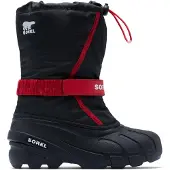 Sorel Little Kids Flurry Boot black bright red (011) 34