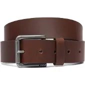 BOSS Ledergürtel "Joris Sz35", Herren, Gr. 85, braun (schwarz braun 203), Leder, unifarben, Gürtel Ledergürtel