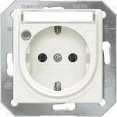 Siemens 5UB1560 DELTA i-system Steckdose mit Schriftfeld u. Betriebsanzeige, titanweiß