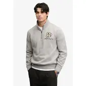 Superdry für Herren. M2014584A Graues Sweatshirt mit halbem Reißverschluss Vintage Athletic Half (XL), Lässig, Baumwolle