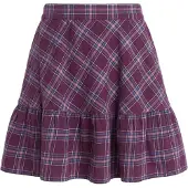 Roxy Sommerrock "Remix Rebel", Damen, Gr. L, lila (schwarzberry wine lila plaid), Obermaterial: 100% Baumwolle., Röcke Sommerrock