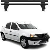 Menabo Dachträger Grundtäger für Dacia Logan 2004-2012 ABE Aluminium Schwarz 2x