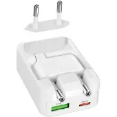 SBS Flexi-Wandladegerät 65 W mit klappbarem Stecker