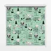 Tulup INNENROLLO - Fensterrollo - Rollo - 150x140 cm - Wintertiere