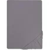 CloudComfort Basic Spannbettlaken Jersey-Stretch dunkelgrau 120 x 200 cm