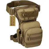 Sonstiges Taktische Beintasche MOLLE Oberschenkeltasche Wasserabweisend Braun 1000D Nylon