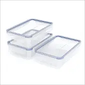 Rotho Aufbewahrungsbox Clic & Lock 3er-Set 1,5 L mit Deckel auslaufsicher