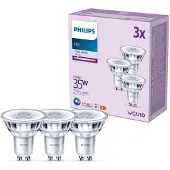 Philips Spot 35W PAR16 GU10 x3, 3,5 W, 35 W, GU10, 275 lm, 15000 h, Kaltweiße