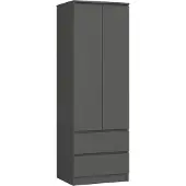 Akord Elegante grafitgraue Garderobe Star S60 mit zwei Türen 60 cm