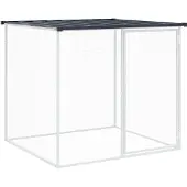 vidaXL Hühnerkäfig mit Dach Anthrazit 603x98x90 cm Verzinkter Stahl