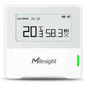 Milesight 2-in-1 IAQ Sensor, Drinnen, Temperatur- & Feuchtigkeitssensor, Freistehend, Acrylnitril-Butadien-Styrol (ABS), Polycarbonat (PC), Status, IP30