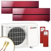 Mitsubishi Multisplit Klimaanlage | MSZ-LN | 1,8 + 2,5 kW | Ruby Red | Quick-Connect