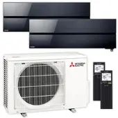 Mitsubishi Multisplit Klimaanlage Set | MSZ-LN | 2x2,5 kW | Onyx Black