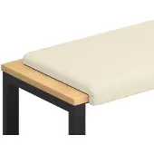 vidaXL Bankkissen Strukturiertes Samt Creme Tiefe 35 cm