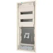 Eaton 302426 Unterputz-Kleinverteiler, Hybrid, 5-reihig, 24TE, Stahlblechtür flach KLV-60UPP-HY24-F