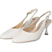 Högl Damen Slingpumps Weiß Glattleder Größe: 38,5
