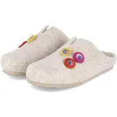 Beliana Damen Pantoffeln Beige Filz Größe: 42