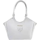 Gian Marco Venturi Gianmarco Venturi Damen Schultertasche PVC Reißverschluss Weiß Bianco UNICA 29x28x14 cm