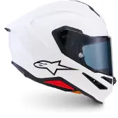 Alpinestars S-R7 Solid Helm White Glossy, Größe: XS