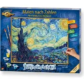 Schipper Malen nach Zahlen "Meisterklasse Premium - Sternennacht", bunt, Malvorlagen, KinderB:50cm H:40cm, Malen nach Zahlen, Made in Germany, B:50cm H:40cm