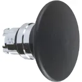 Schneider Electric Electric ZB4BR2 Pilzdrucktaster, Frontelement, Harmony XB4, Metall, 22mm, schwarz, Pilz 60mm, unbeschriftet, tastend