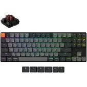 Keychron K1X-A4, Verkabelt & Kabellos, USB + Bluetooth, Mechanischer Switch, QWERTY, LED, Grau