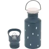 Lassig Trinkflasche LÄSSIG "Happy Prints, Midnight Blue", Kinder, Gr. 500ml, blau (midnightblau), Edelstahl, Trinkflaschen Trinkflasche