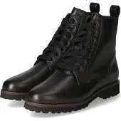 Sioux Damen Stiefeletten/ Schnürstiefeletten MEREDITH Schwarz Glattleder Größe: 51/2