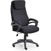 Halmar Bürostuhl SIDNEY Schwarz mit Armlehnen auf Rollen Stoffbezug 65x70x117 cm