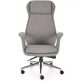 Halmar Bürosessel KEVIN aus Stoff, aschgrau, mit Armlehnen, 74x68x118-125 cm