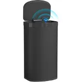 HOMCOM Sensor Mülleimer 55L Abfalleimer mit Soft-Close-Deckel aus Edelstahl