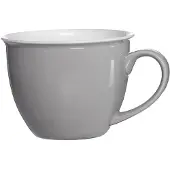 Ritzenhoff & Breker Tasse "Jumbotassen Doppio 350 ml 6er Set", grau, Porzellan, Trinkgefäße, Tasse
