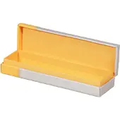 Rhodia Rhodiarama Stiftebox aus Kunstleder, 21x5,5x3cm - Silber 318871C