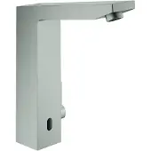 GROHE Eurocube E Infrarot-Elektronik, mit Mischung, Batteriebetrieb, Ausladung 198mm, chrom, 36441DC0, Farbe: Supersteel