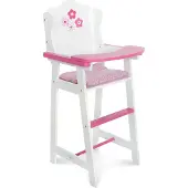 Bayer Puppenhochstuhl CHIC2000 "Fiori", rosa (weiß, rosa), Puppenmöbel, KinderB:26cm H:59cm T:26cm, Holz, Puppenhochstuhl, B:26cm H:59cm T:26cm