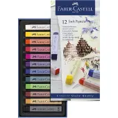 Faber-Castell 128312 Cardboard Case Soft Weiche Pastellkreide 12 Einheiten
