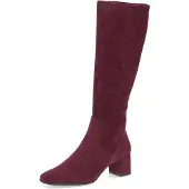 Caprice Stiefel , Damen, Gr. 37, Synthetik Textil, XS-Schaft, rot (bordeaux), Schuhe Stiefel, Blockabsatz, Abendschuh, Langschaft-Stiefel mit Innenreißverschluss, Topseller