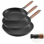 Vevor Gusseisenpfanne Bratpfannen-Set (205 / 265 / 310 mm)