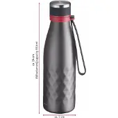 Westmark Viva Isolierflasche, 550 ml, Langlebige Thermosflasche aus einer doppelwandigen Edelstahlkonstruktion, Farbe: anthrazit
